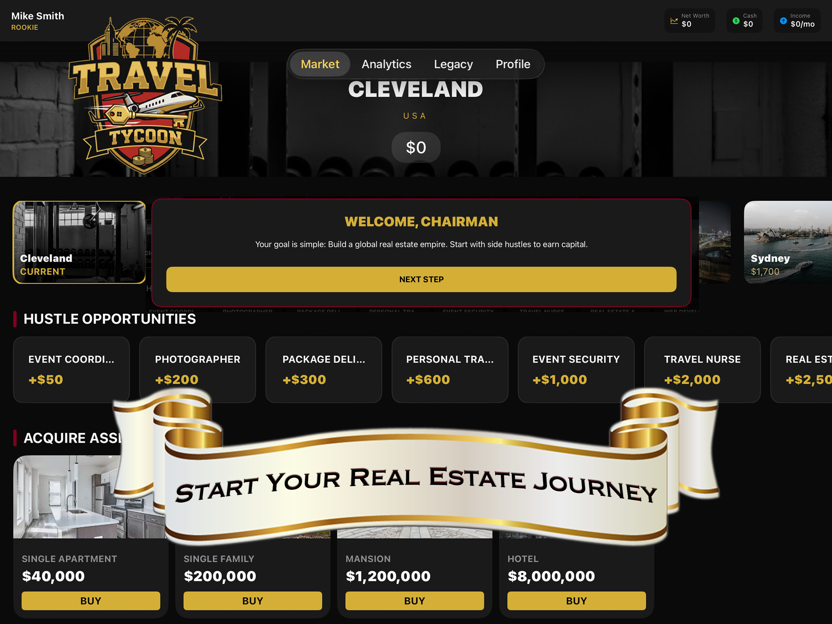 Real estate market on iPad