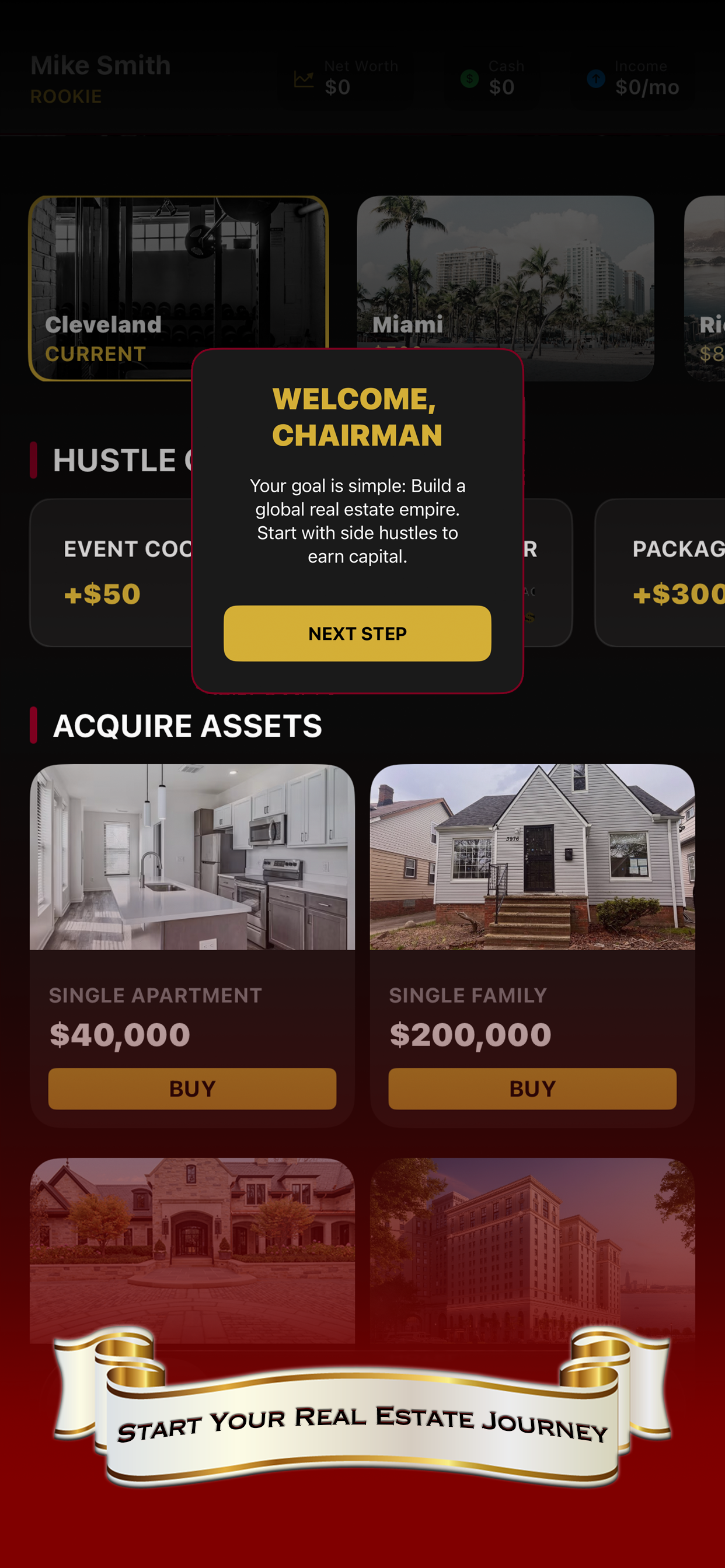 Property market screen